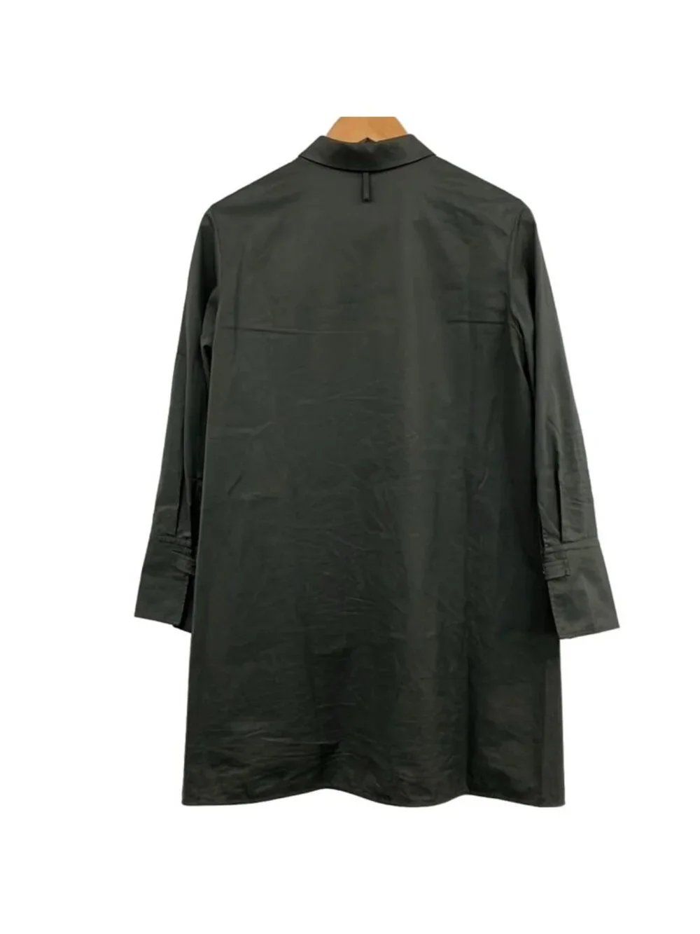 Hermes Long Sleeve Shirt Blouses S Dark Green Over